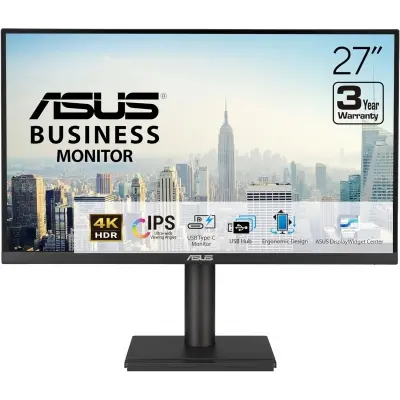 ASUS VA27UCPS Kurumsal Monitör – 27-inç, 4K UHD, IPS, HDR-10, USB-C, Hoparlör, Flicker Free 
